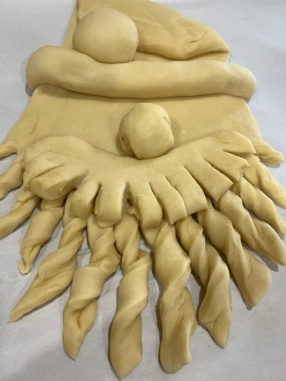 Cut & assembled dough